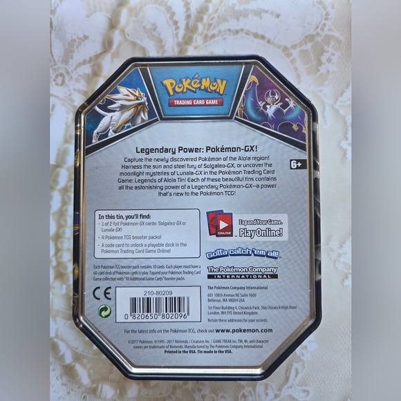 Pokémon TCG : Legends of Alola Solgaleo GX Collector Tin 2017 - Picture 3 of 13